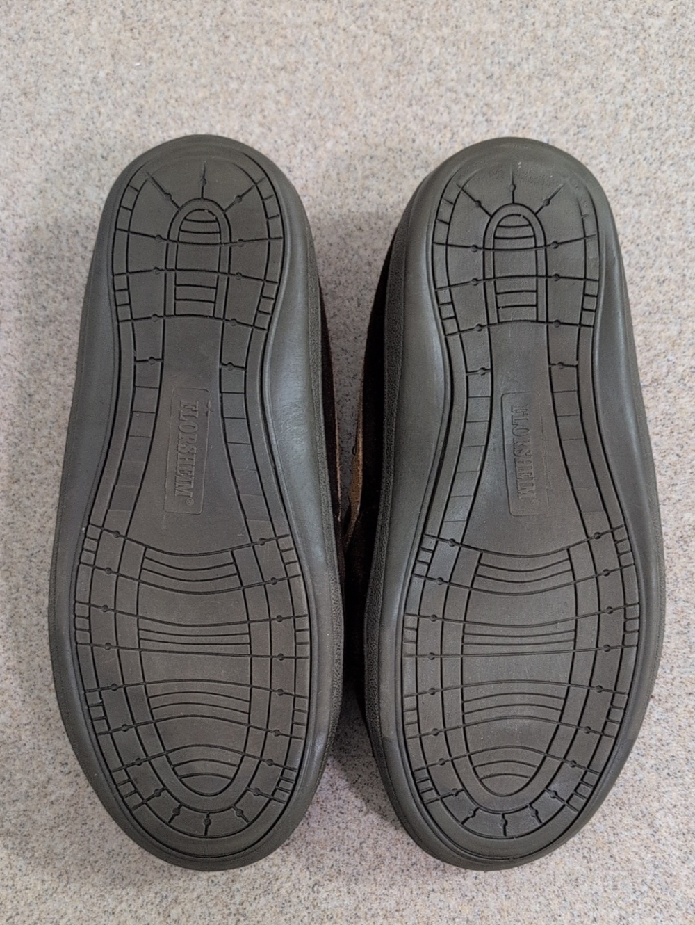 Florsheim Moccasin Slippers Shoes Brown Leather 4492385, Men's 11, Plaid Inside - Picture 7 of 10